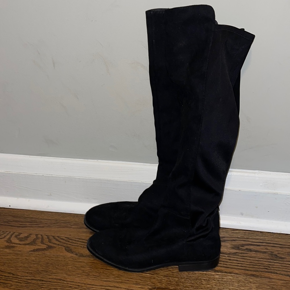 Black knee high boots